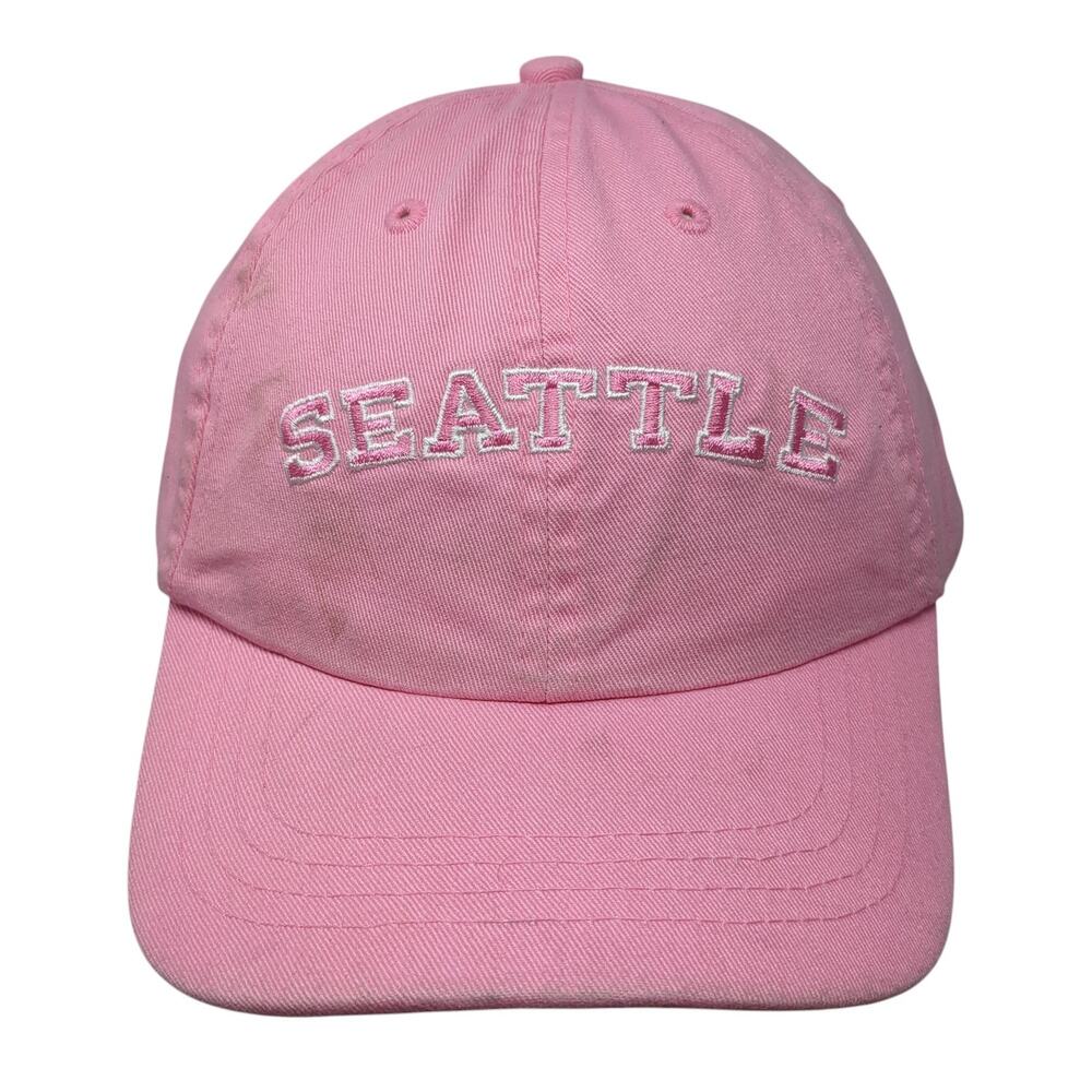 Seatlle Slideback Hat Pink One Size Adjustable Embroidered Fahrenheit